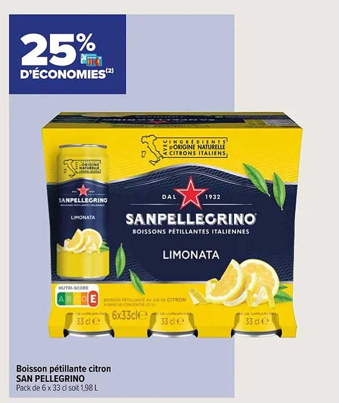 boisson pétillante citron san pellegrino