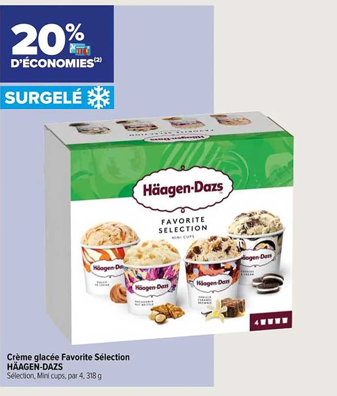 crème glacée favorite sélection häagen-dazs
