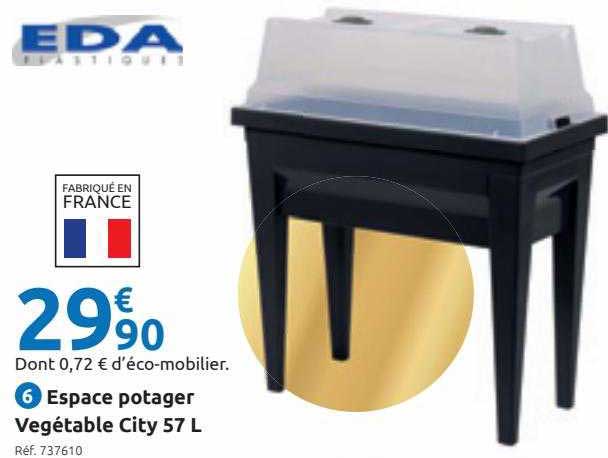 Espace Potager Végétable City 57l Eda