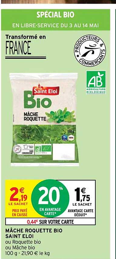 mâche roquette bio saint éloi