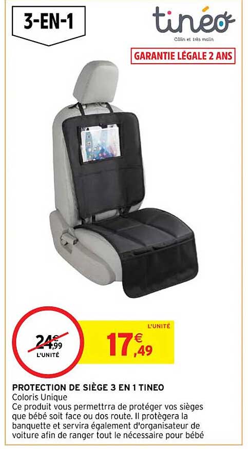 Protection De Siège 3 En 1 Tinéo