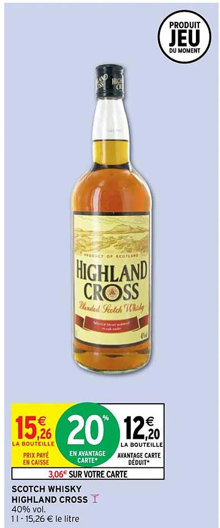 scotch whisky highland cross