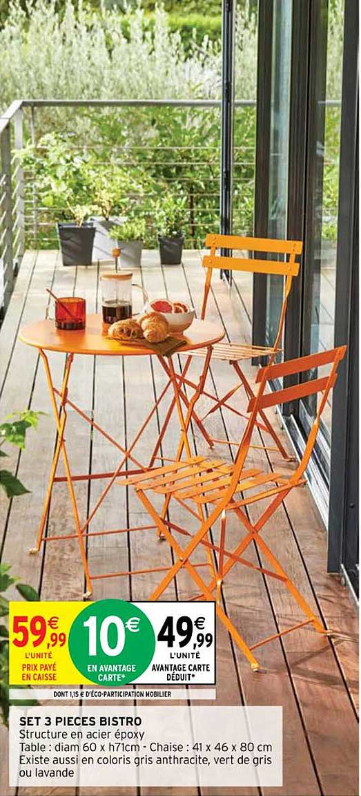 Set 3 Pièces Bistro