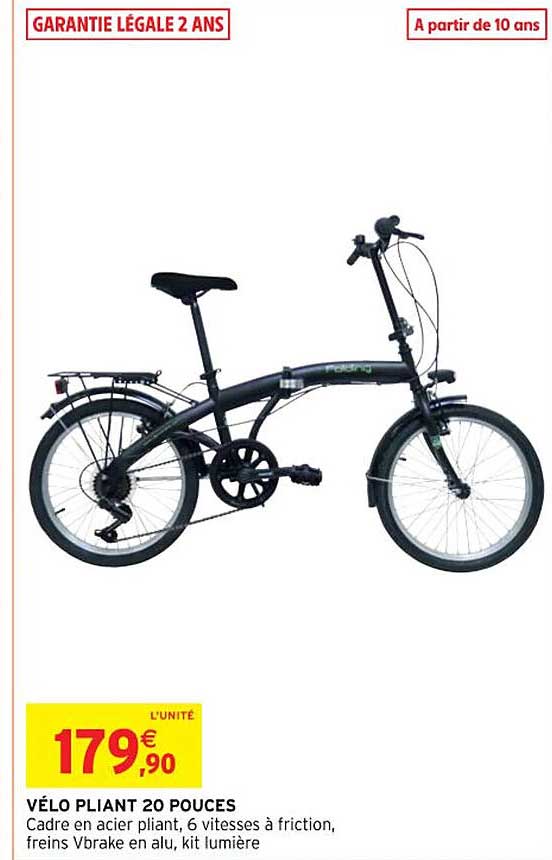 vélo pliant 20 pouces