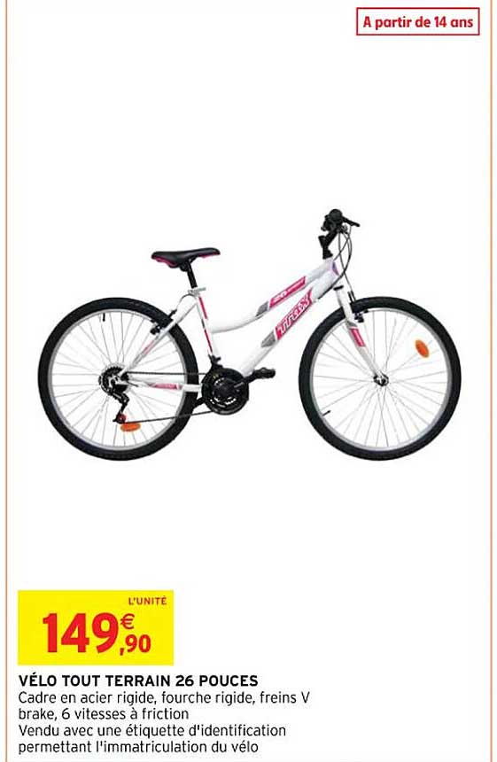 vélo tout terrain 26 pouces