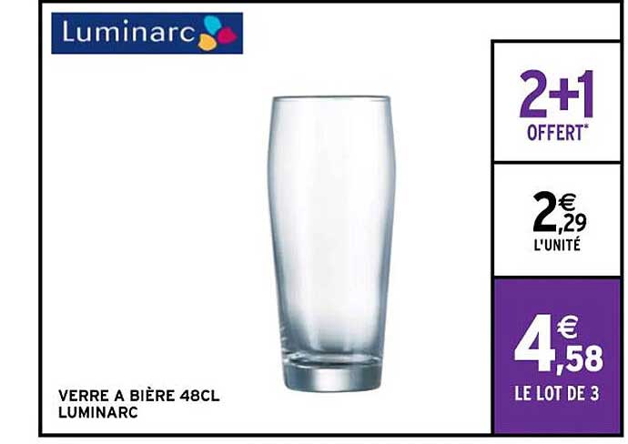 verre à bière 48cl luminarc