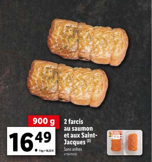 2 farcis au saumon et aux saint-jacques