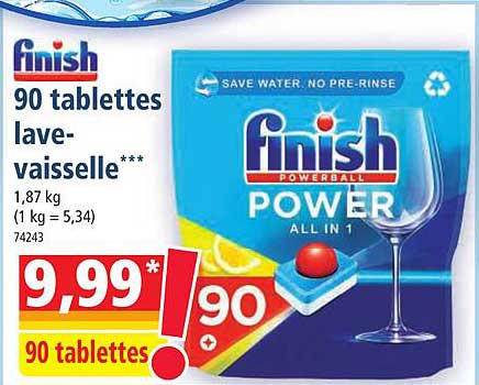 90 tablettes lave-vaisselle finish
