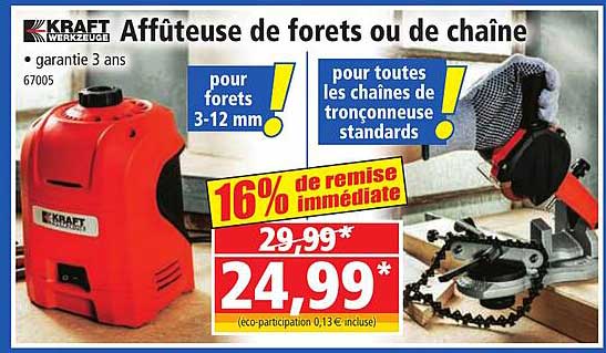 affûteuse de forets ou de chaîne kraft werkzeuge