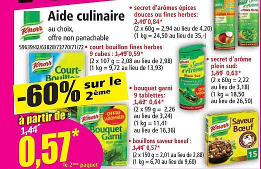 aide culinaire knorr