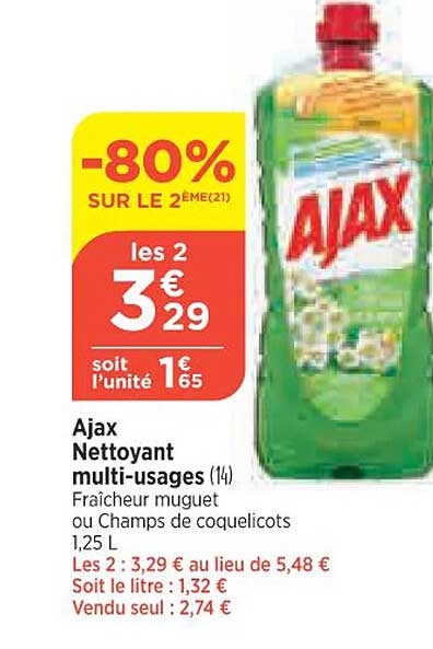 ajax nettoyant multi-usages