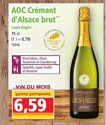 aoc crémant d'alsace brut louis engler