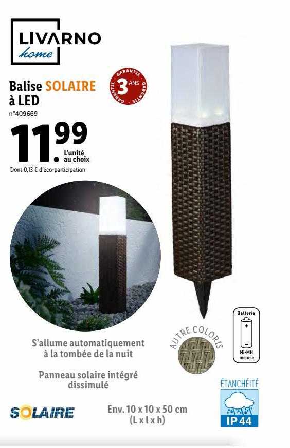 Balise Solaire à Led Livarno Home