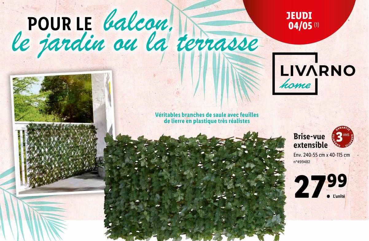 brise-vue extensible livarno home