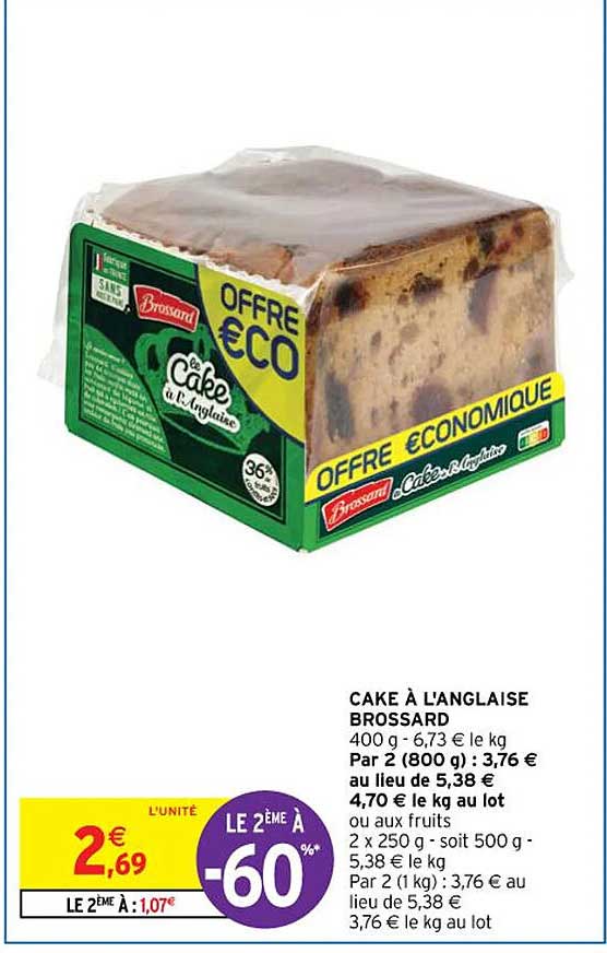 cake à l'anglaise brossard