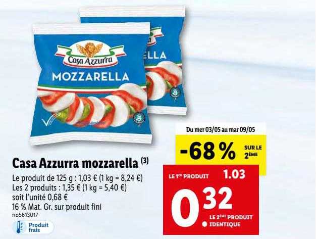 casa azzurra mozzarella