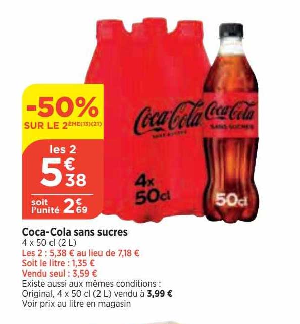 coca-cola sans sucres
