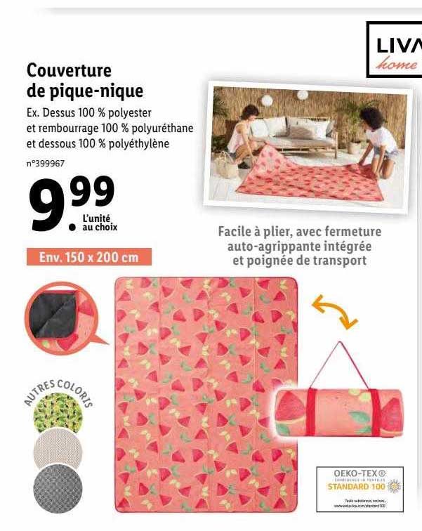 couverture de pique-nique livarno home