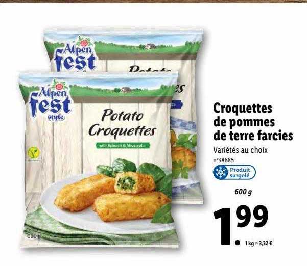 Croquettes De Pommes De Terre Farcies Alpen Fest