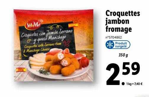 croquettes jambon fromage sol & mar
