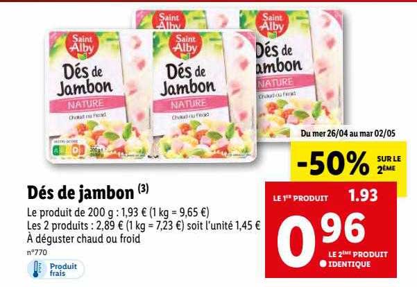 dés de jambon saint alby