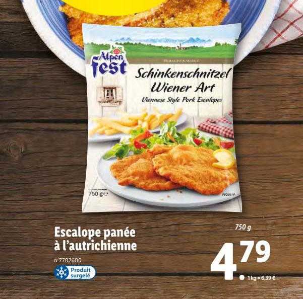 escalope panée à l'autrichienne alpen fest