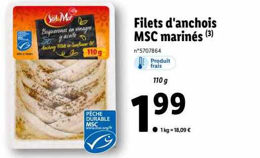 filets d'anchois msc marinés sol & mar