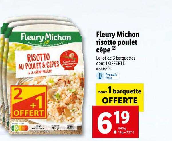 fleury michon risotto poulet cèpe