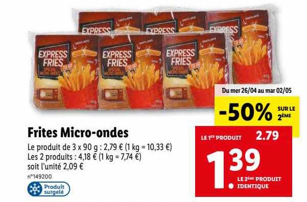 frites micro-ondes