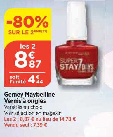 gemey maybelline vernis à ongles