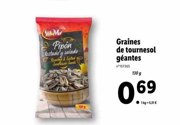 Graines De Tournesol Géantes Sol & Mar