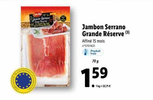 jambon serrano grande réserve sol & mar