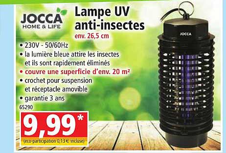 lampe uv anti-insectes jocca home & life