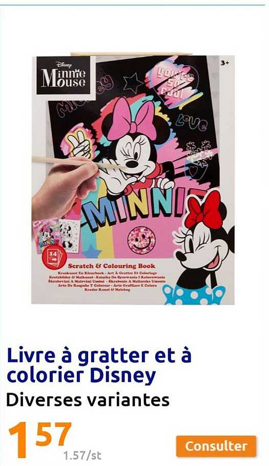 Livre à Gratter Et à Colorier Disney