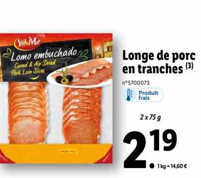 longe de porc en tranches sol & mar
