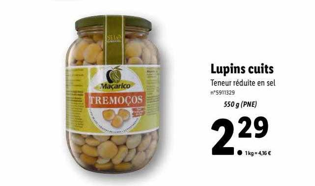 lupins cuits maçarico