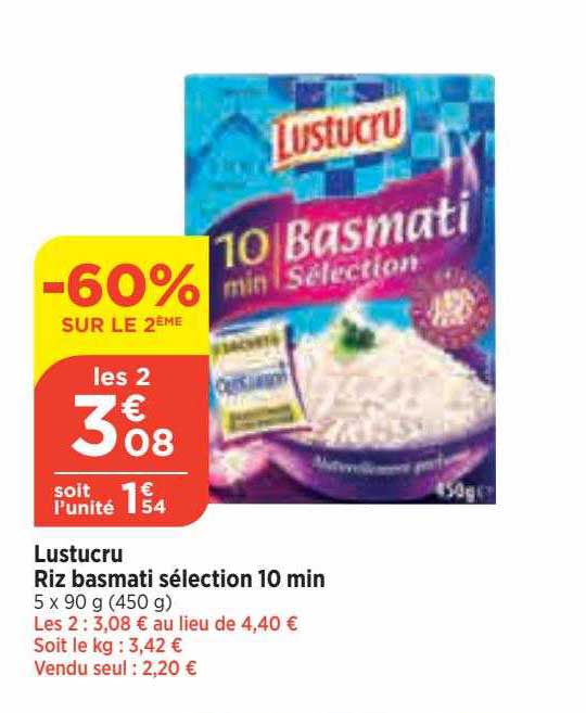lustucru riz basmati sélection 10 min