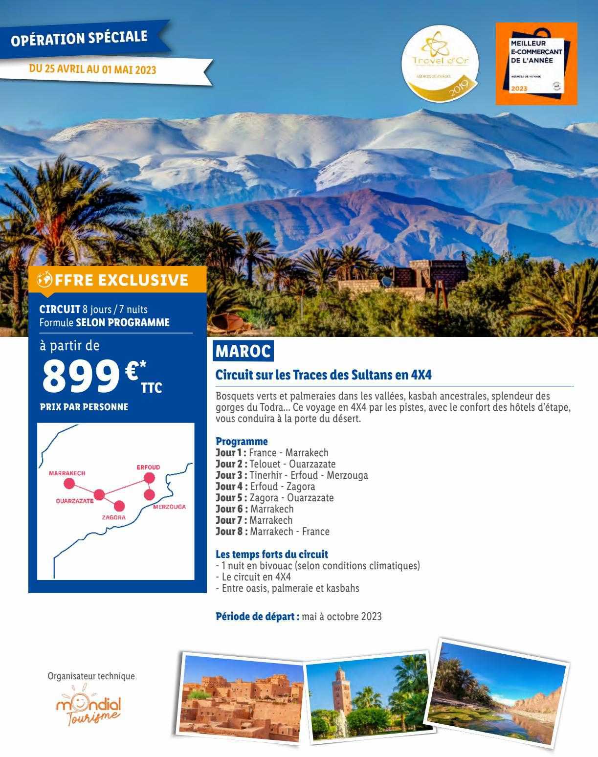 maroc : circuit sur les traces des sultans en 4x4