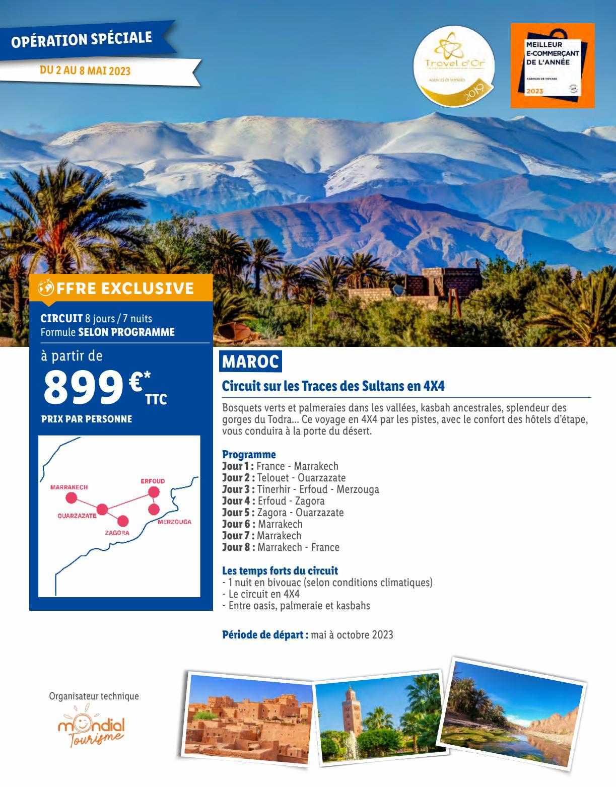 maroc : circuit sur les traces des sultans en 4x4