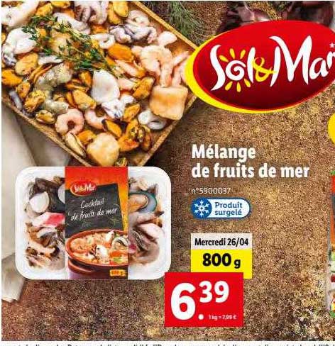 mélange de fruits de mer sol & mar