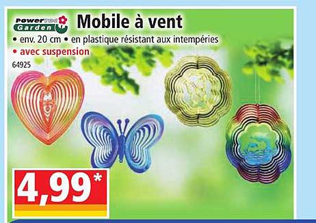 mobile à vent powertec garden