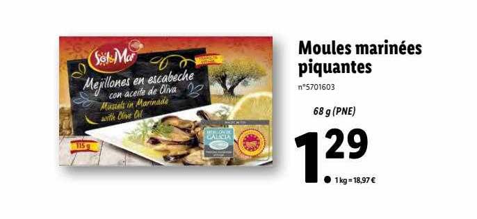 moules marinées piquantes sol & mar