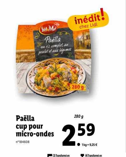 paëlla cup pour micro-ondes sol & mar