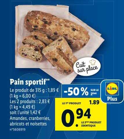pain sportif