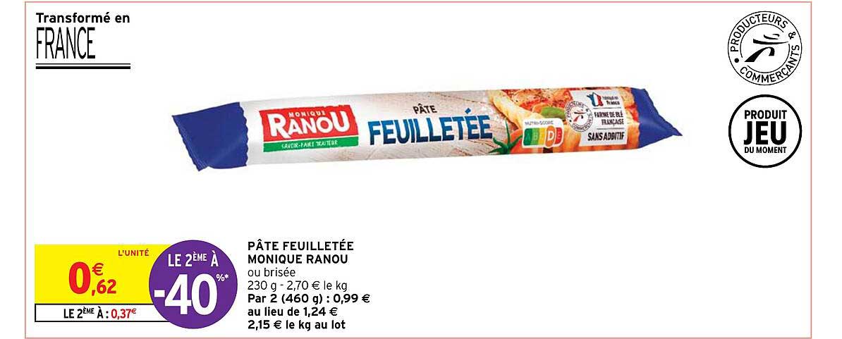 pâte feuilletée monique ranou