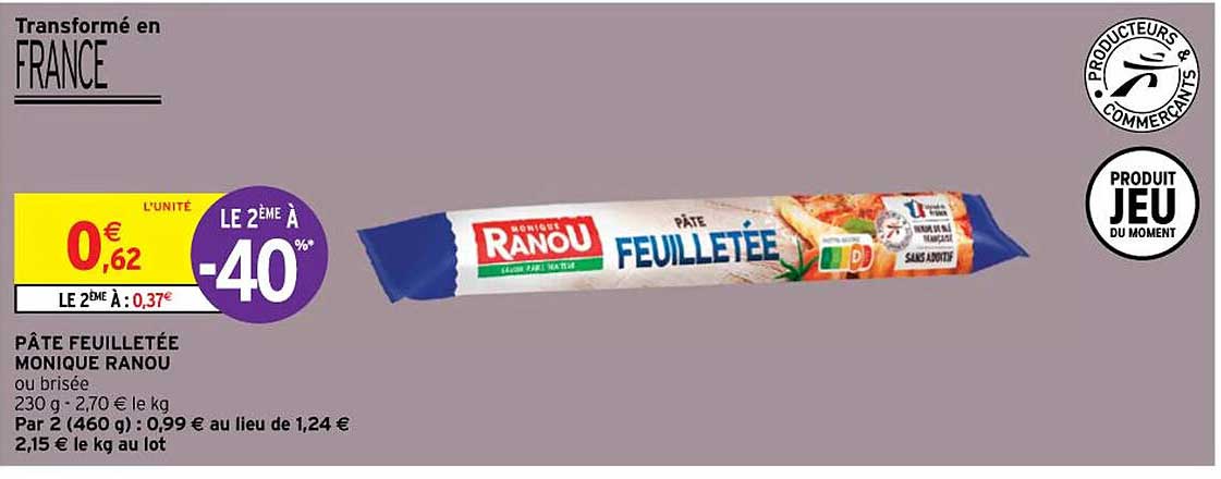 Pâte Feuilletée Monique Ranou