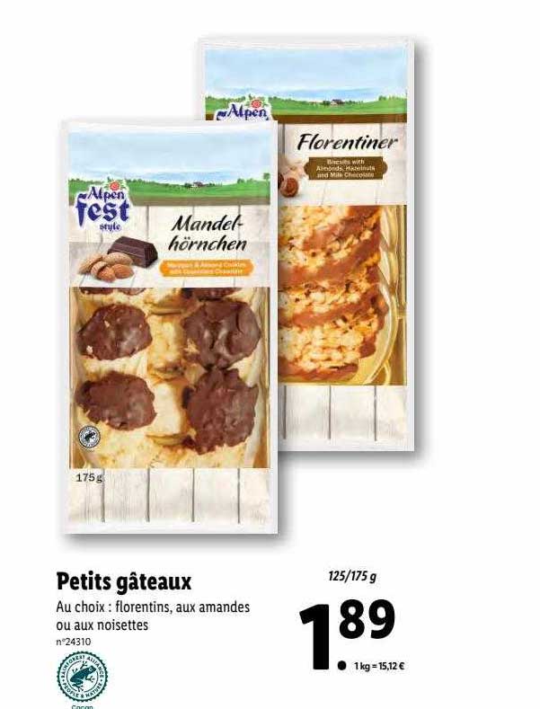 petits gâteaux alpen fest