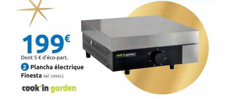 plancha électrique finesta cook'in garden