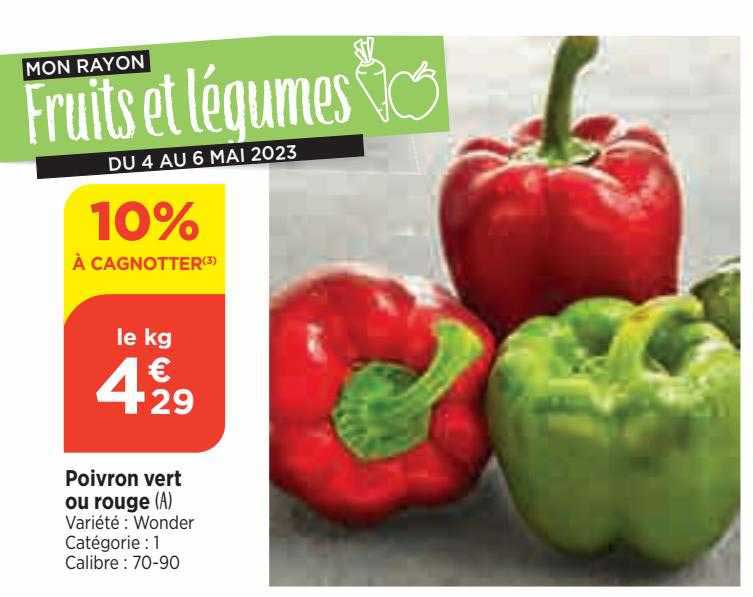 poivron vert ou rouge