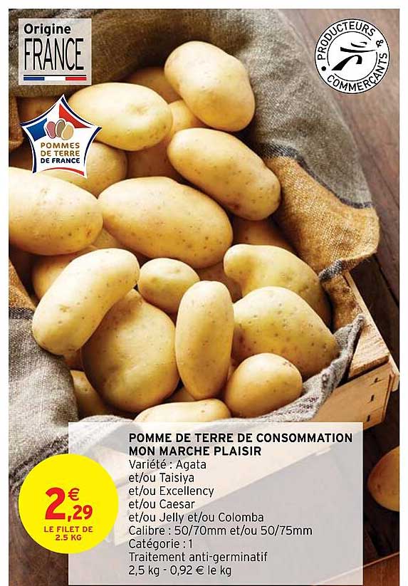 pomme de terre de consommation mon marché plaisir